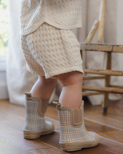 Quincy Mae Rain Boots - Blue Plaid