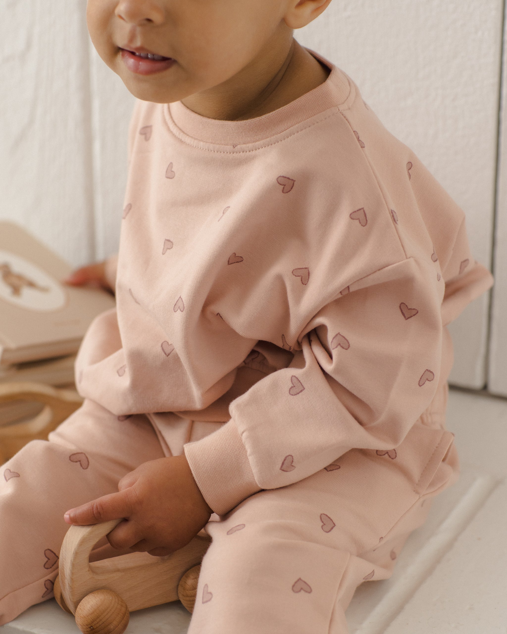 Quincy Mae Relaxed Sweatshirt - Hearts