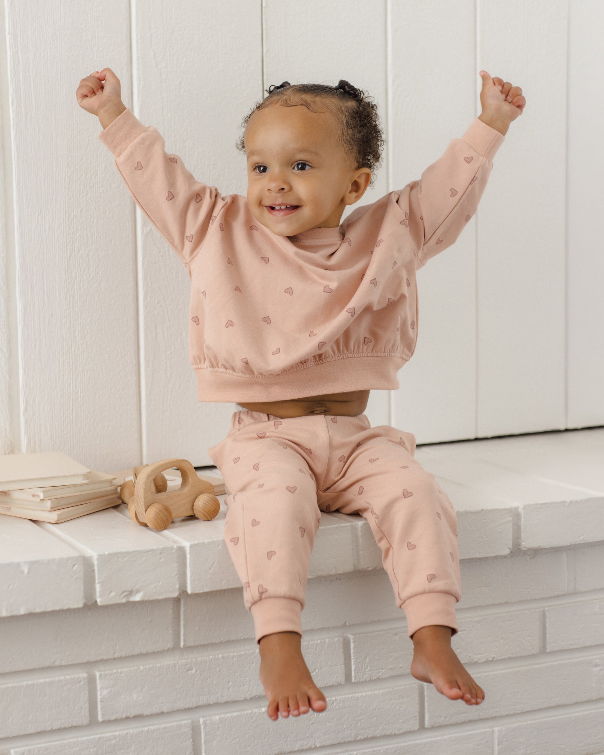 Quincy Mae Relaxed Sweatpant - Hearts