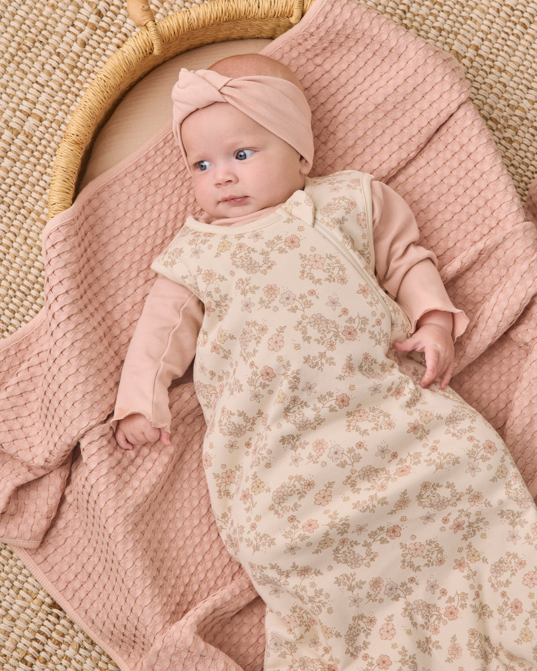 Quincy Mae Jersey Sleep Bag - Floral Vine