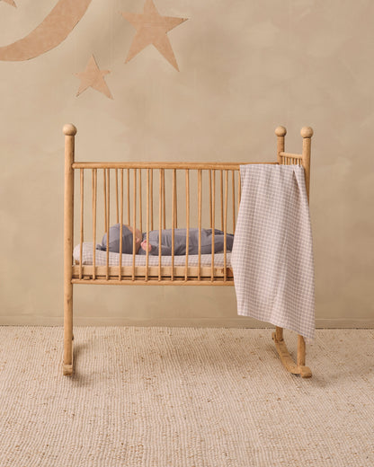 Quincy Mae Woven Swaddle - Blue Gingham