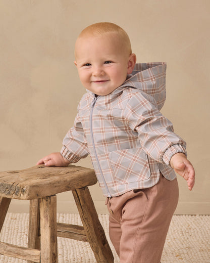 Quincy Mae Rain Coat - Blue Plaid