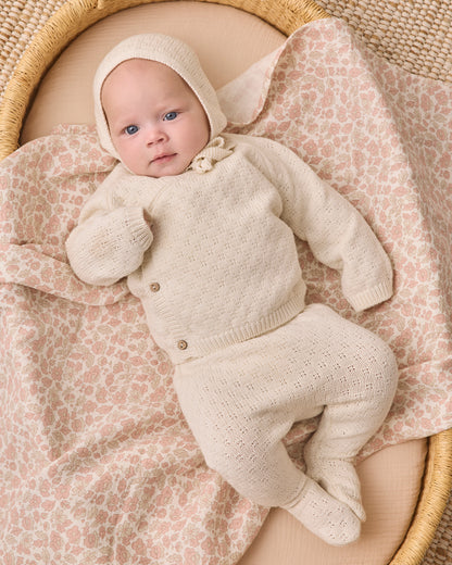 Quincy Mae Woven Swaddle - Pink Blossom