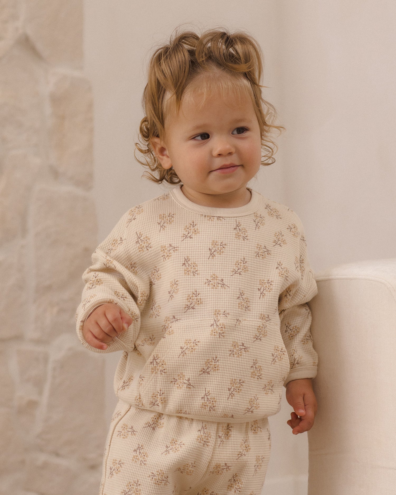 Quincy Mae Waffle Slouch Set - Meadow