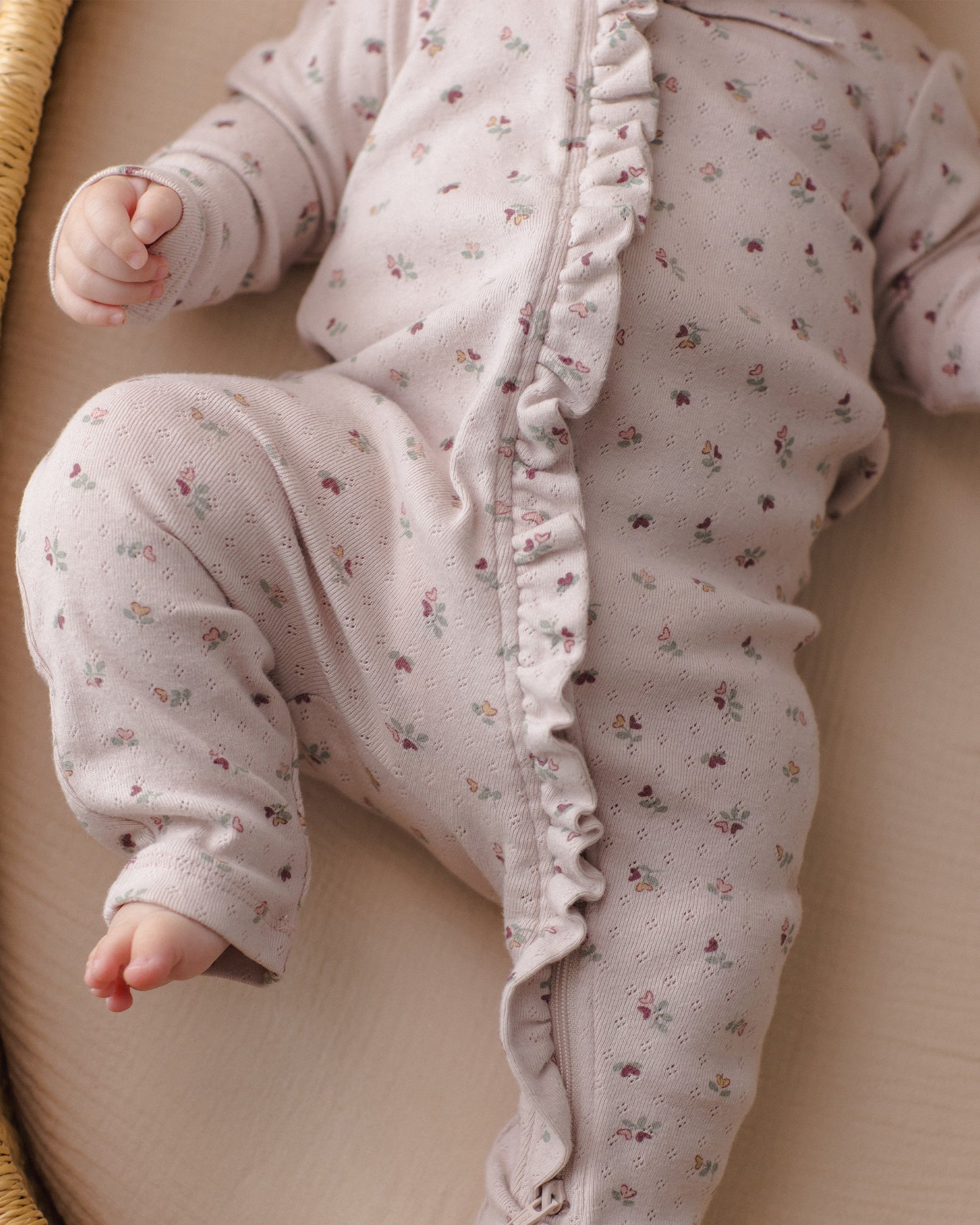 Quincy Mae Ruffle Jumpsuit - Heart Ditsy