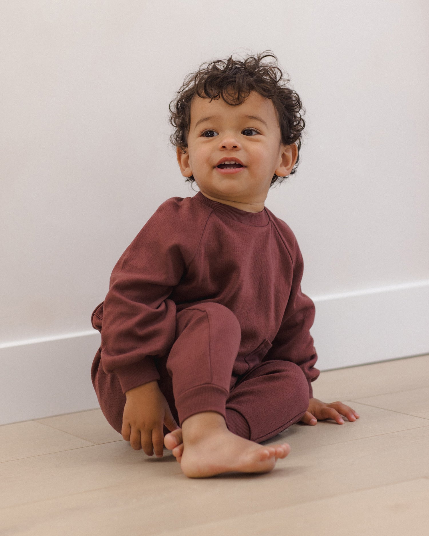Quincy Mae Sweatpant - Black Cherry