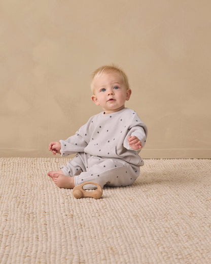 Quincy Mae Waffle Slouch Set - Stars
