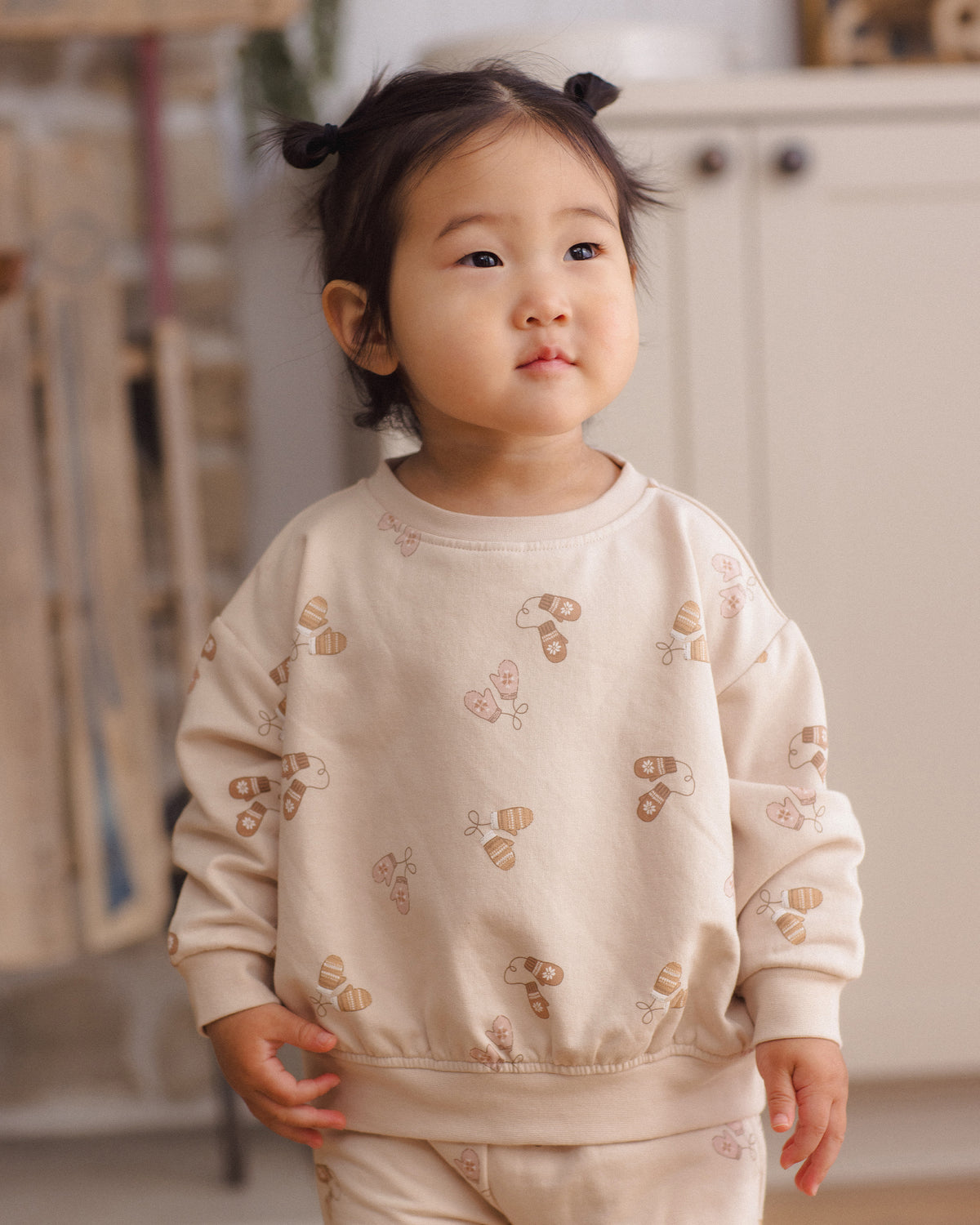 Quincy Mae Relaxed Fleece Sweatpant - Mittens