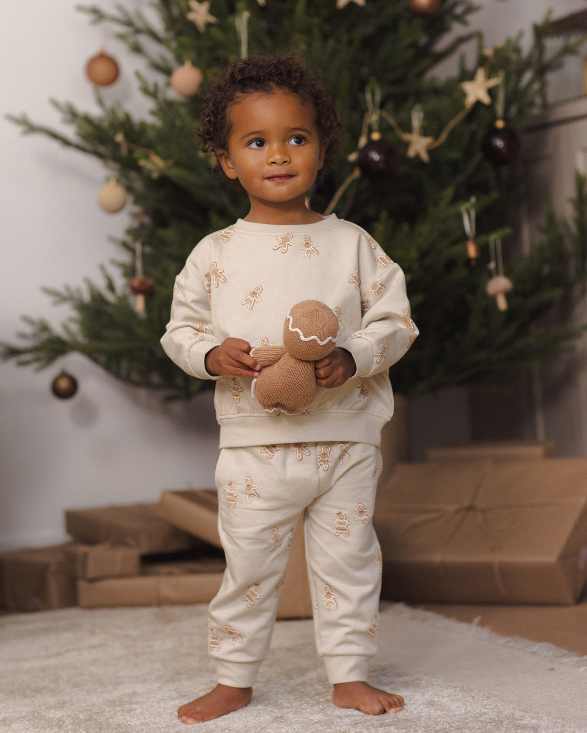 Quincy Mae Relaxed Fleece Sweatshirt - Gingerbread