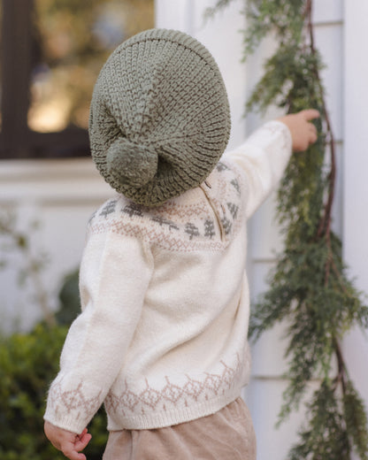 Quincy Mae Rex Sweater - Tree fair Isle