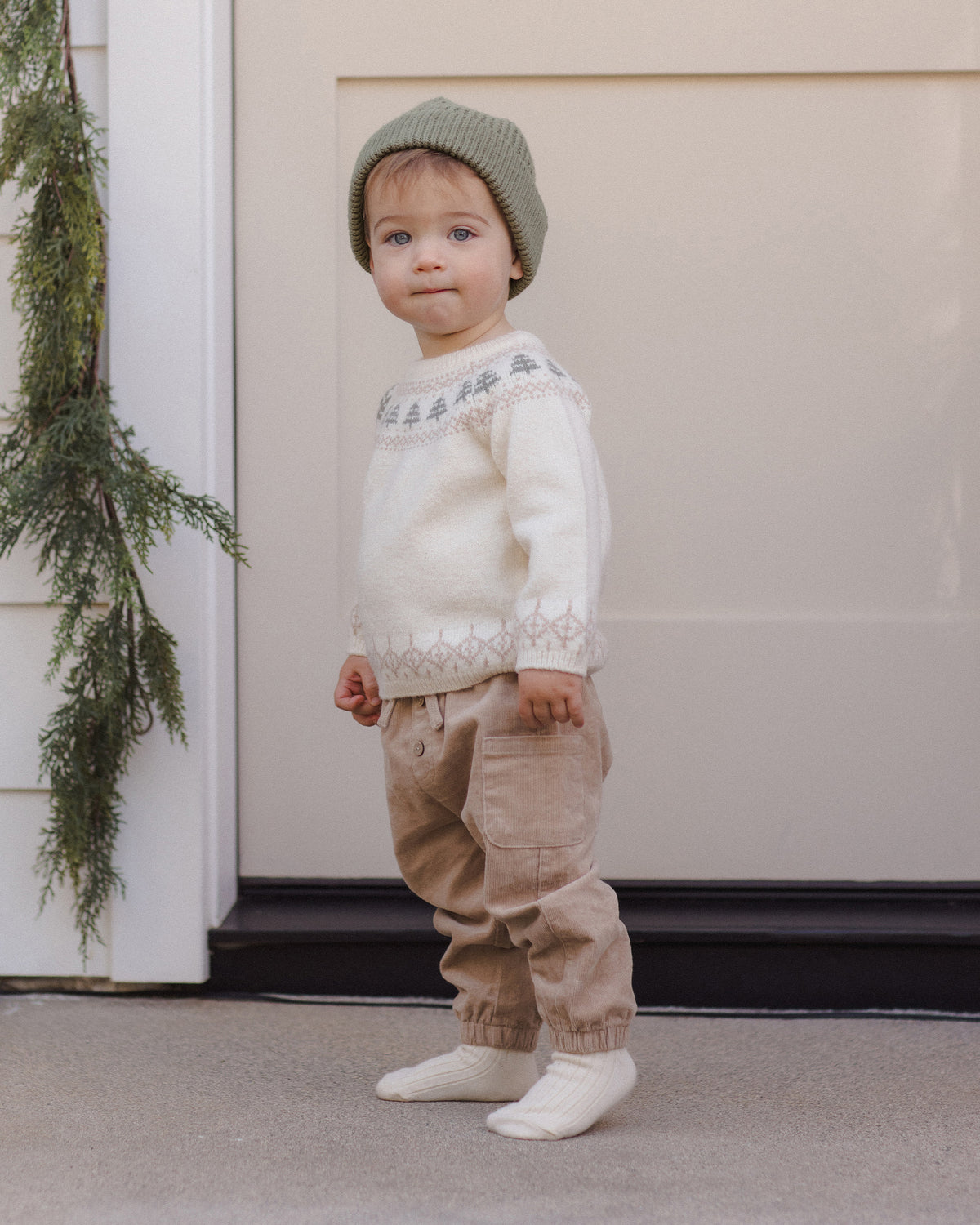 Quincy Mae Rex Sweater - Tree fair Isle