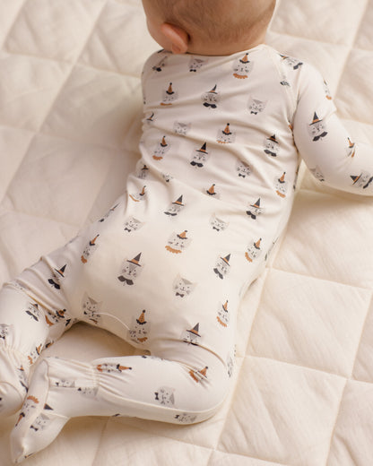 Quincy Mae Bamboo Zip Footie - Costume Kittens