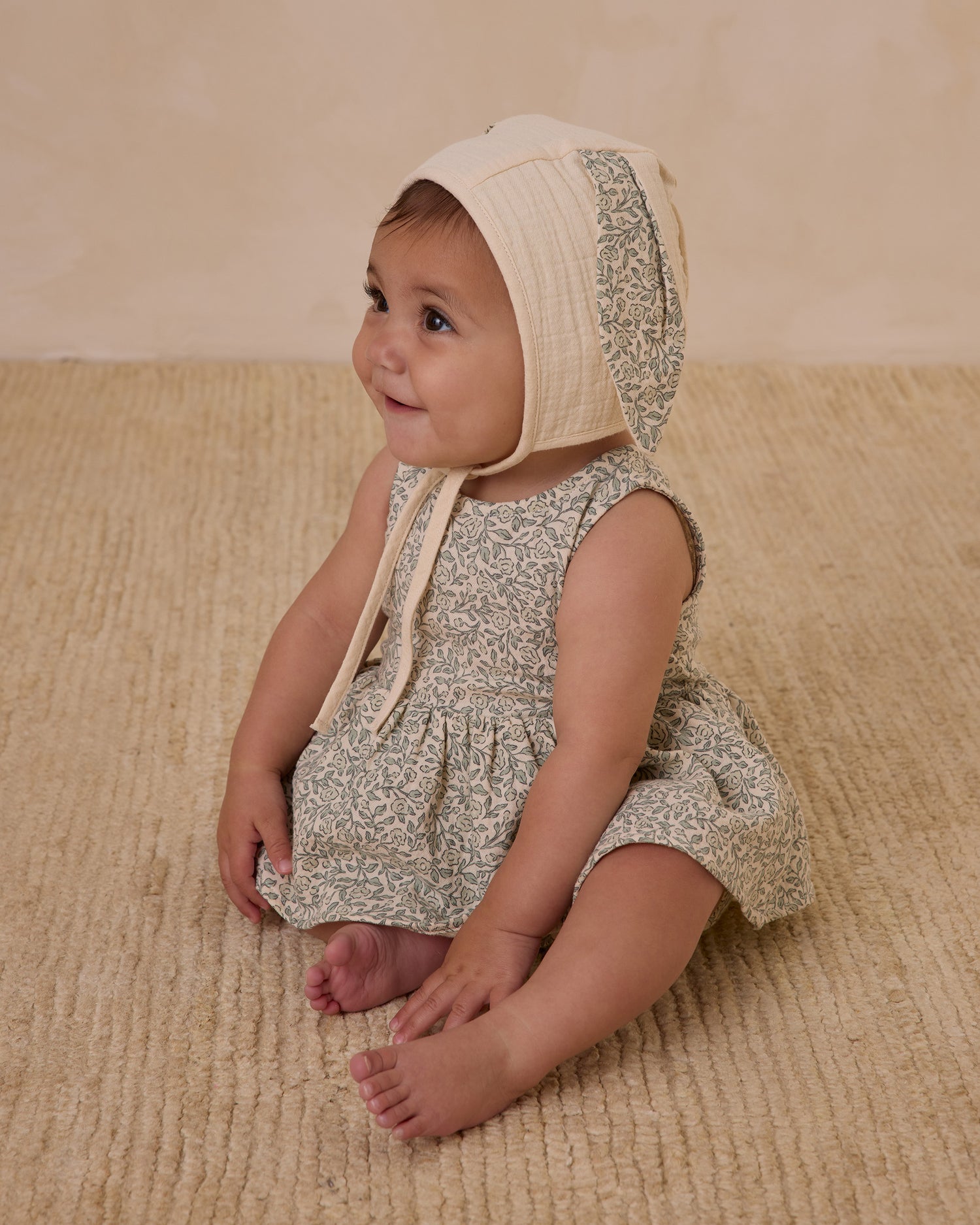 Quincy Mae Bunny Bonnet - Green Garden