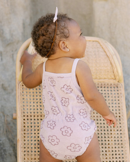 Quincy Mae Terry Cinch Romper - Daisy
