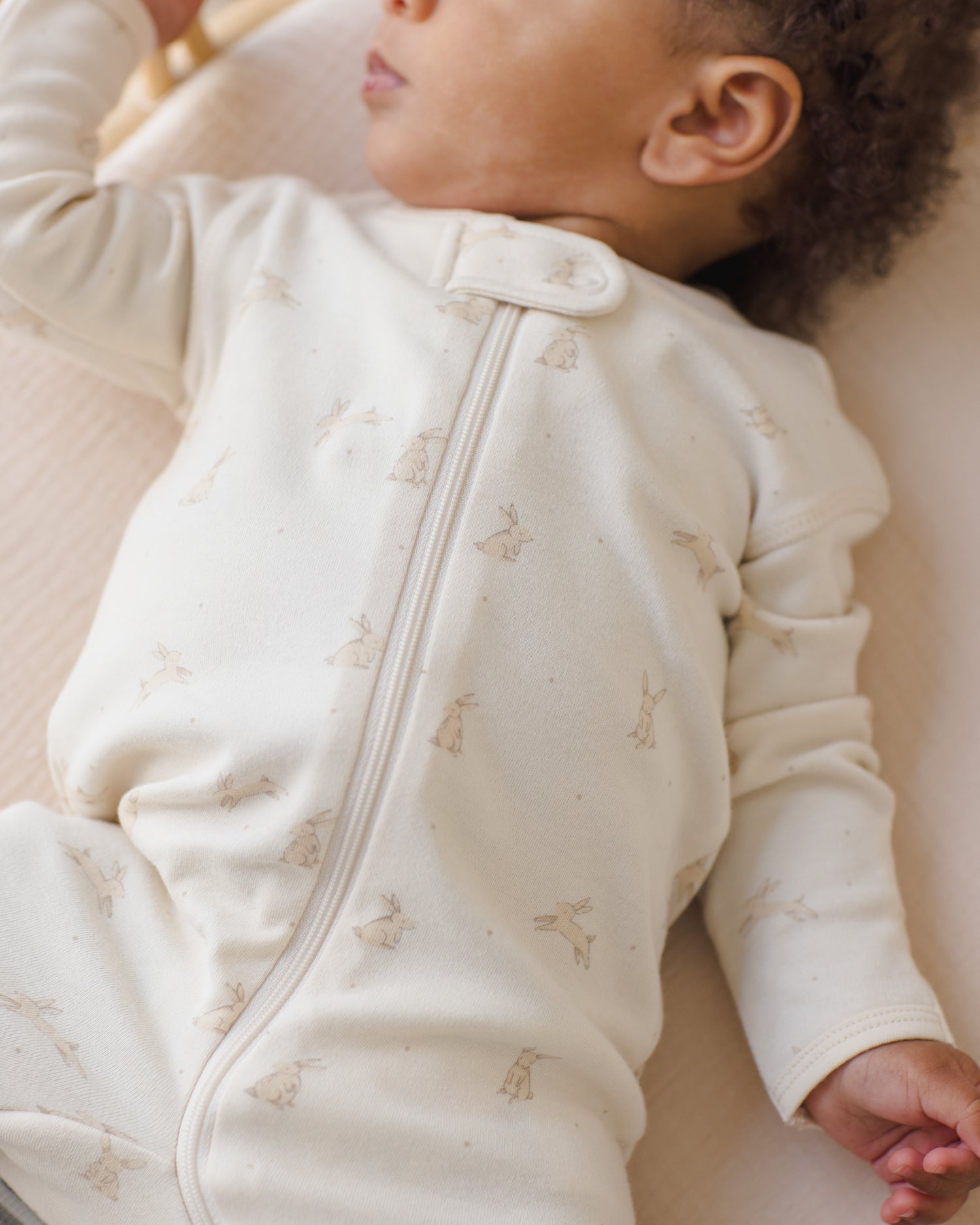 Quincy Mae Zip Long Sleeve Sleeper Footie - Bunnies