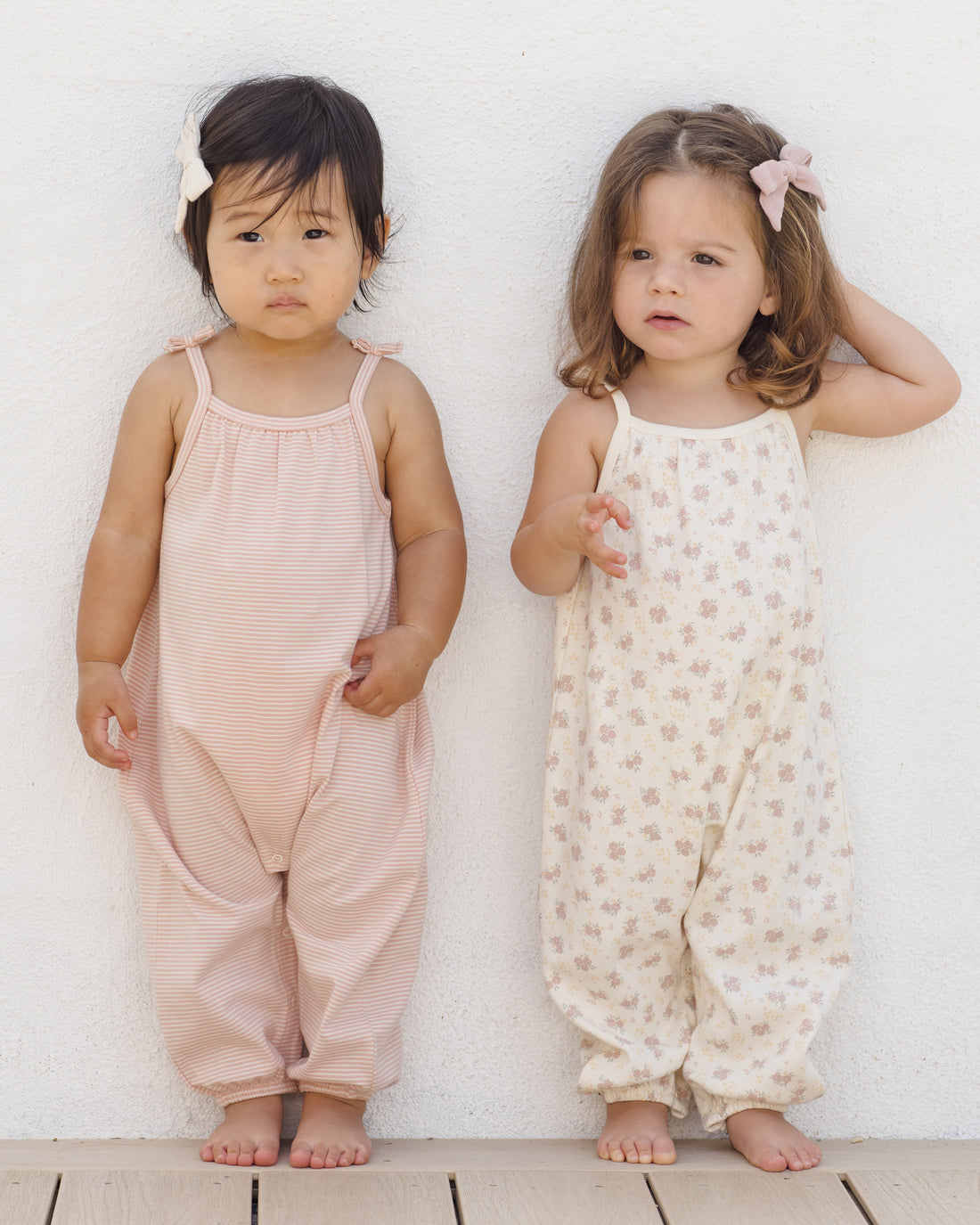 Quincy Mae Smocked Jumpsuit - Flower Field