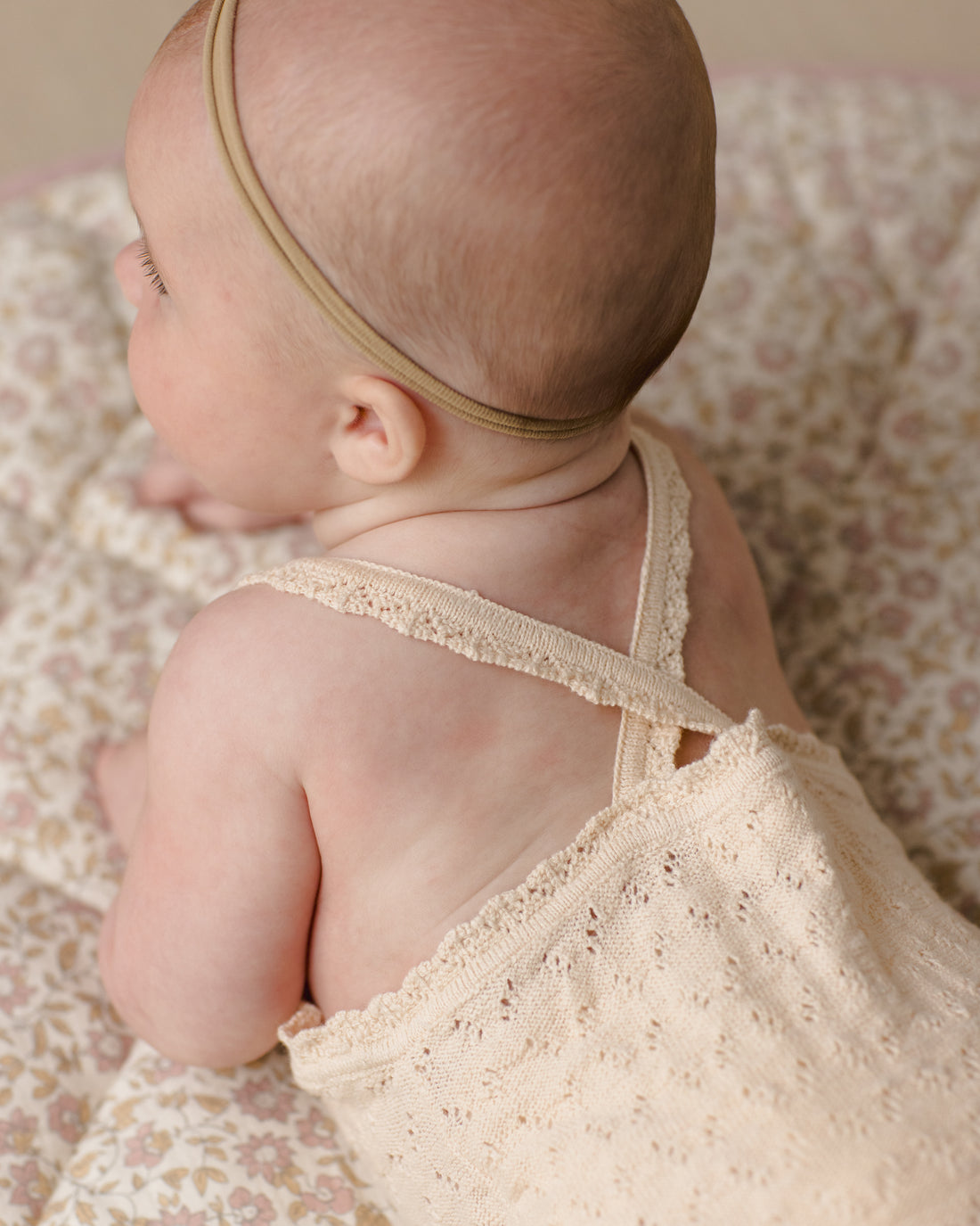 Quincy Mae Annie Knit Romper - Ecru
