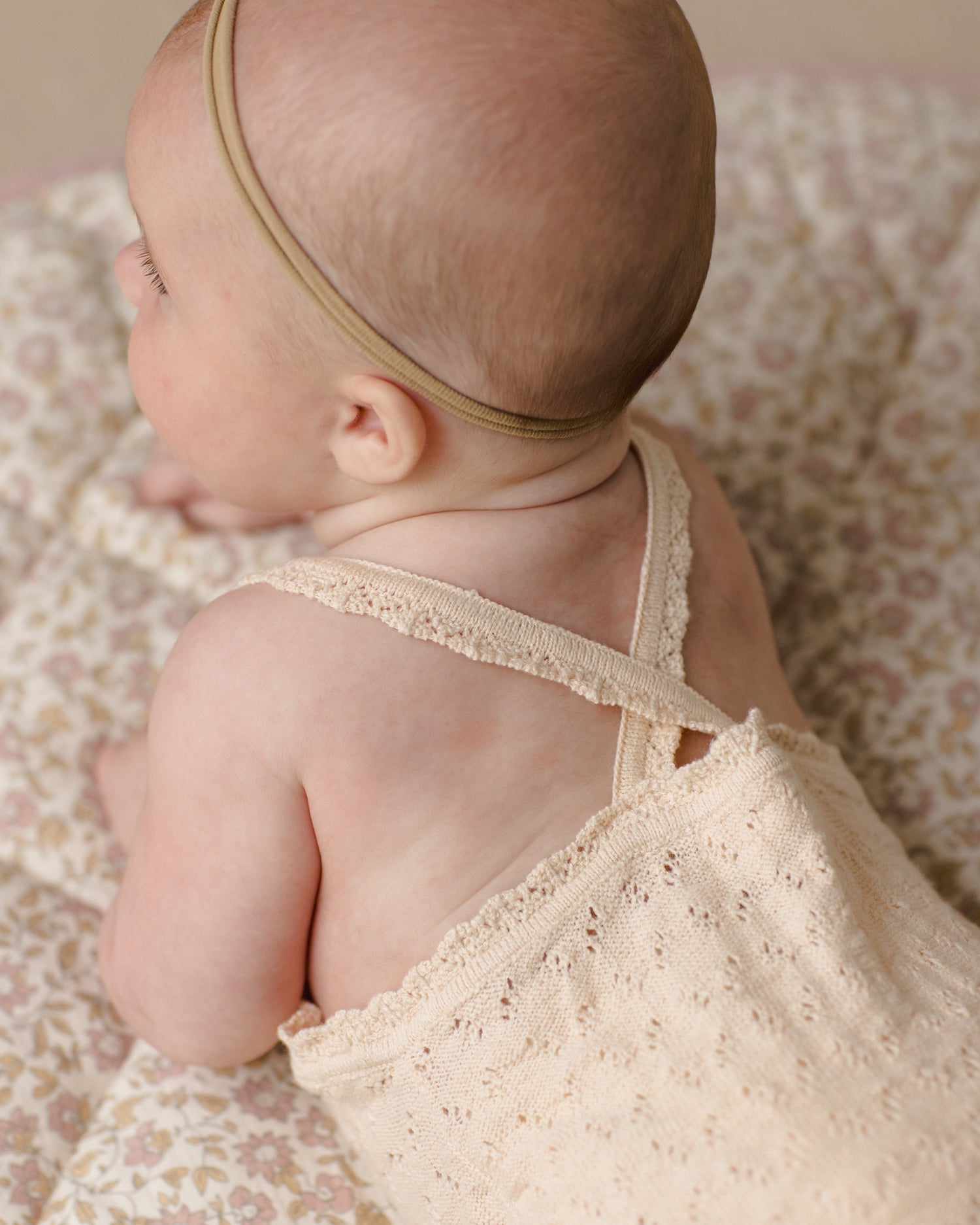Quincy Mae Annie Knit Romper - Ecru