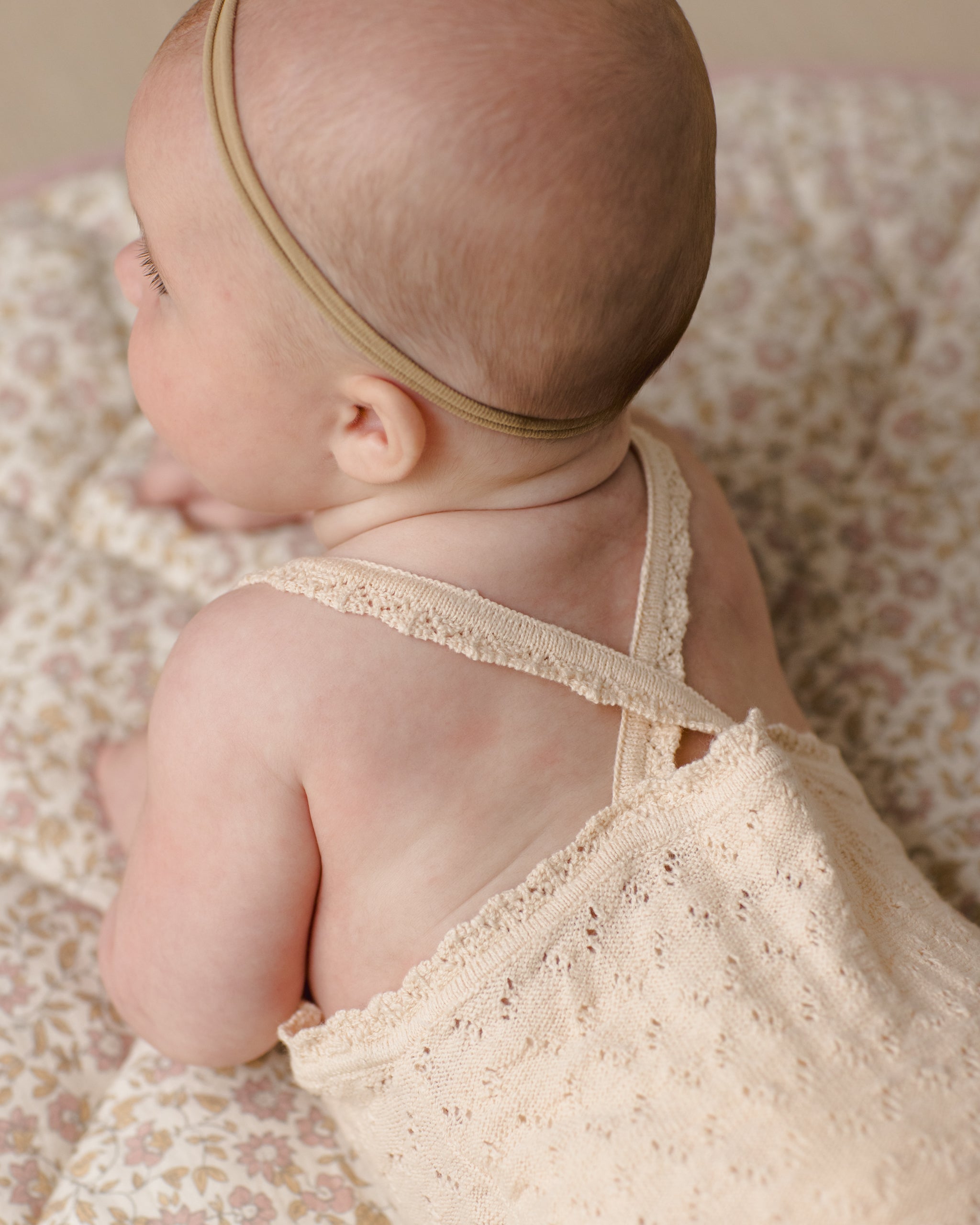 Quincy Mae Annie Knit Romper - Ecru