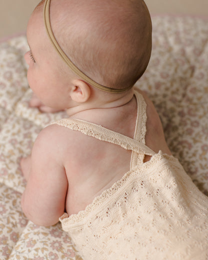 Quincy Mae Annie Knit Romper - Ecru