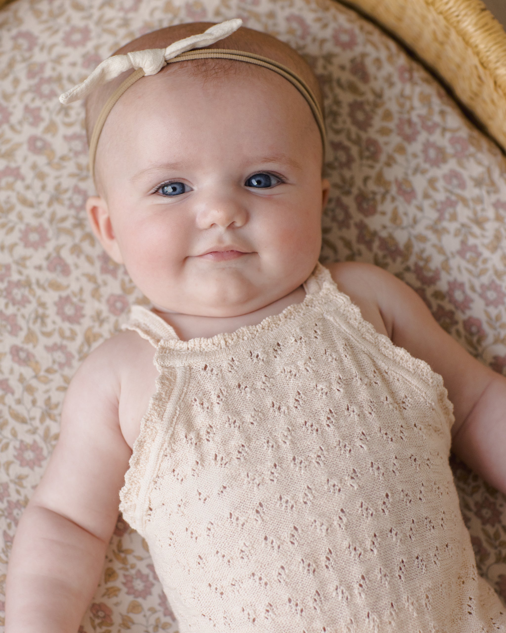 Quincy Mae Annie Knit Romper - Ecru