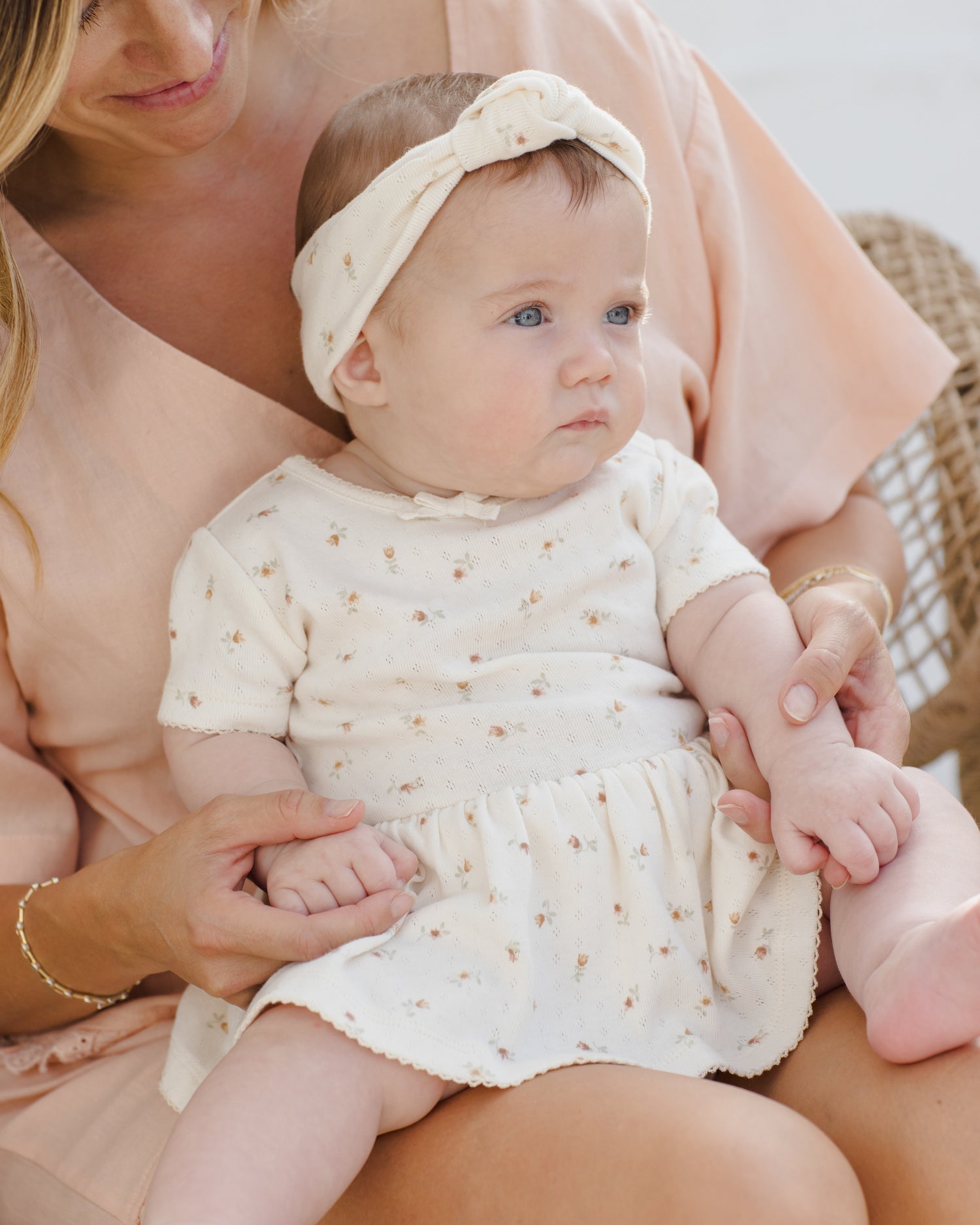 Quincy Mae Pointelle Skirted Bodysuit - Petit Fleur