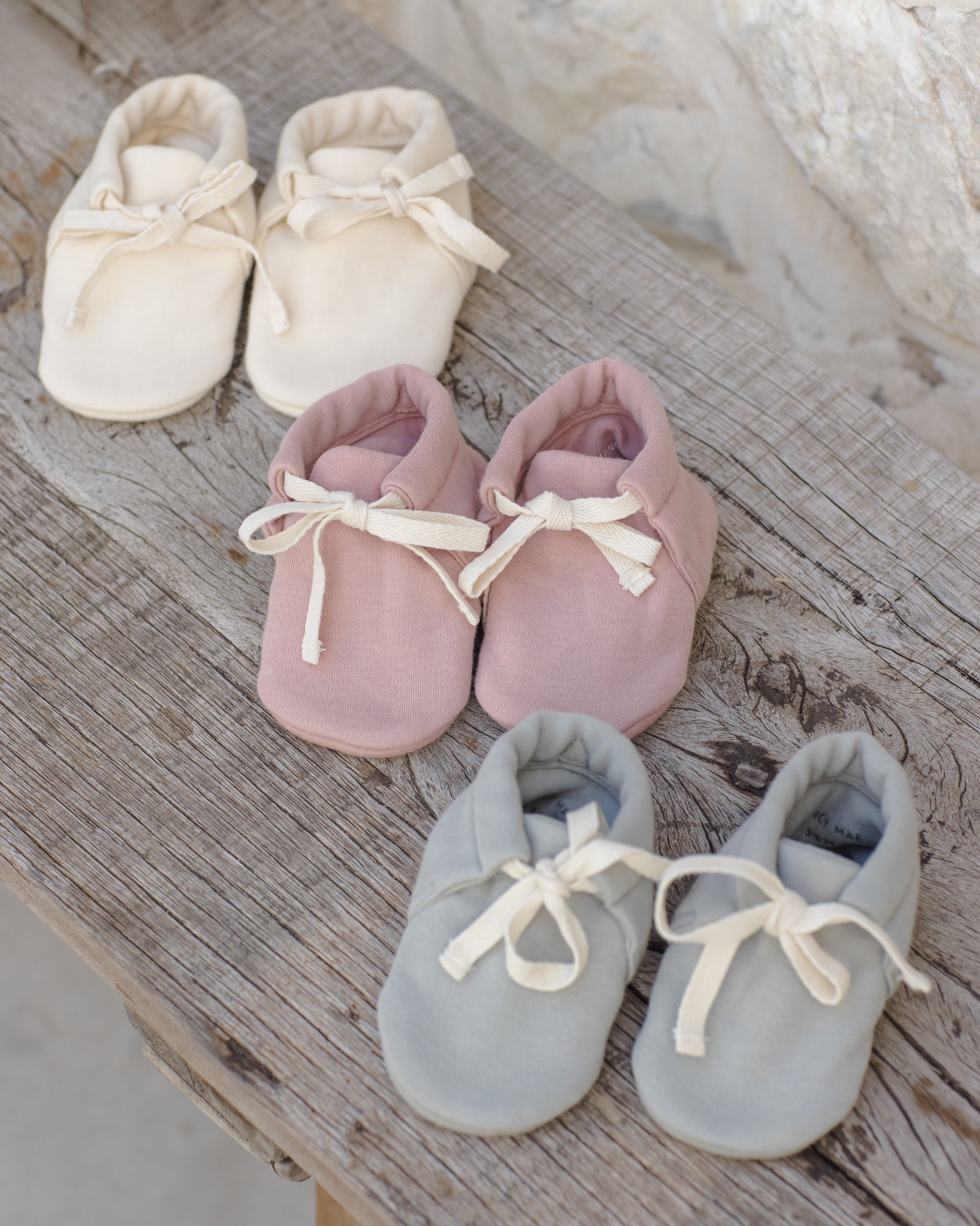 Quincy Mae Baby Booties - Natural