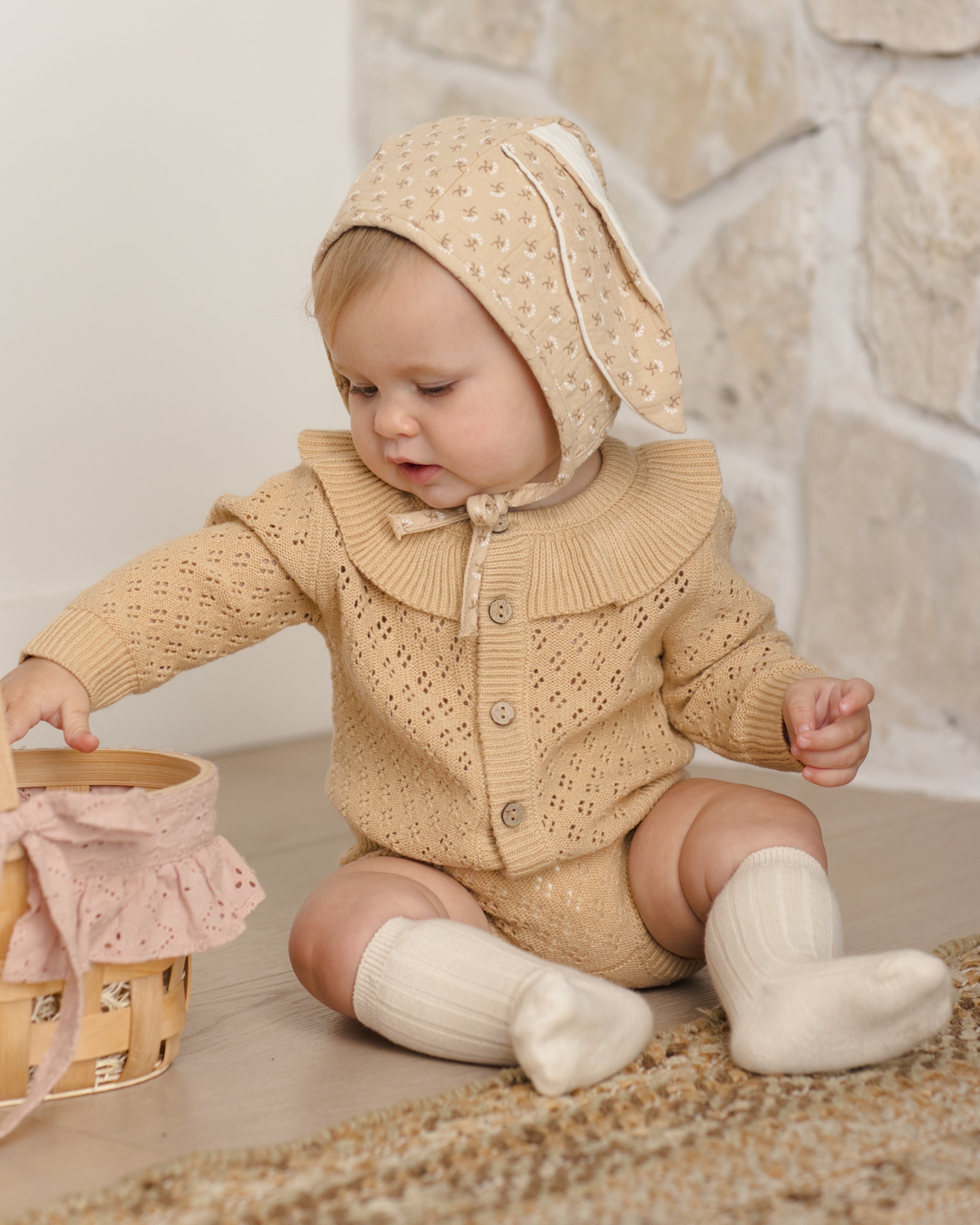 Quincy Mae Sock Set - Natural, Sage