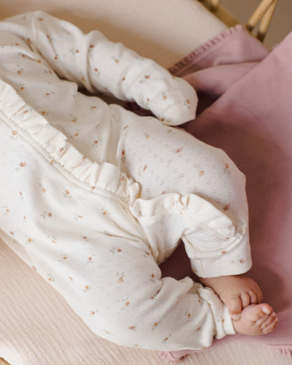 Quincy Mae Waffle Baby Blanket - Mauve