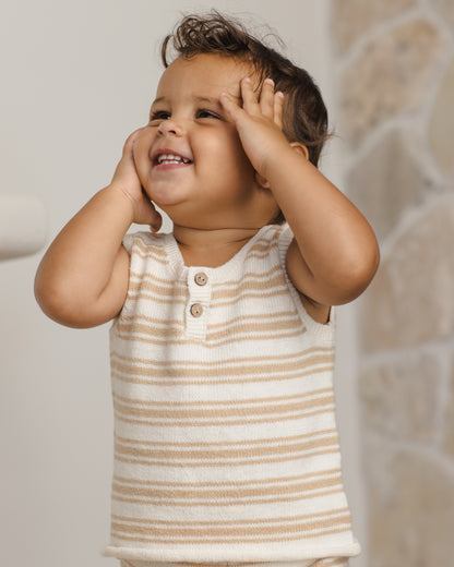 Quincy Mae Taylor Knit Set - Butterscotch Stripe