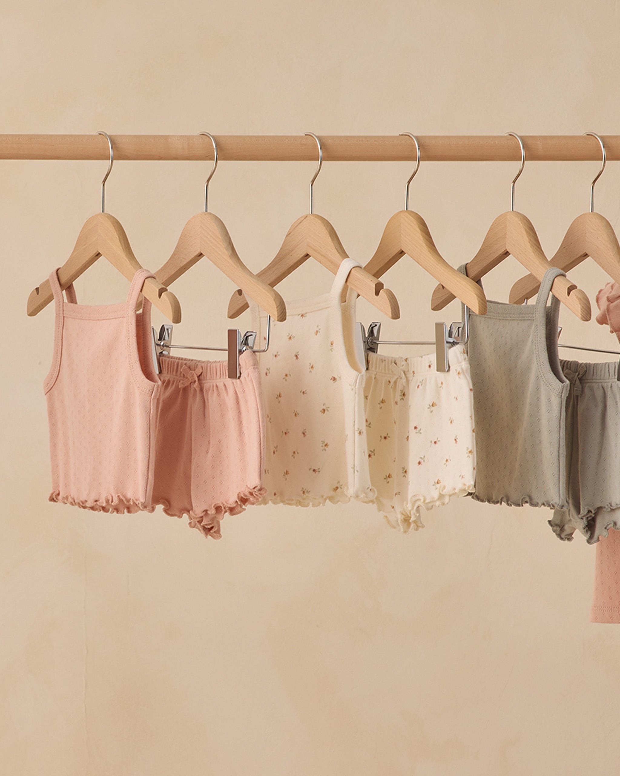 Quincy Mae Pointelle Tank + Shortie Set - Melon