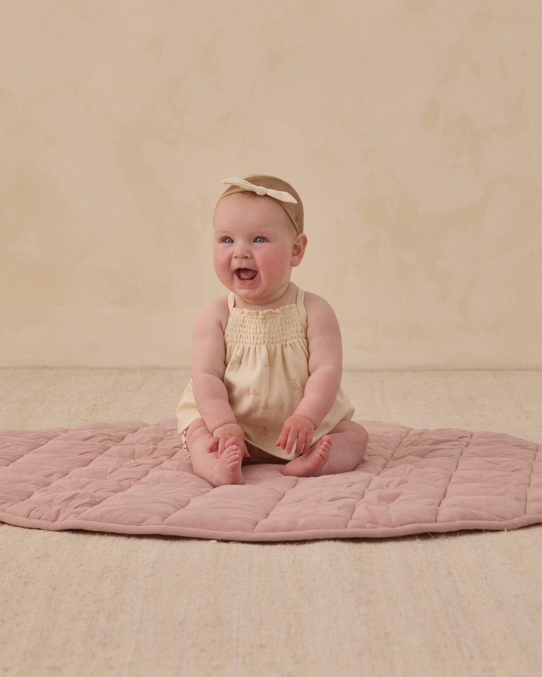 Quincy Mae Smocked Tank + Bloomer Set - Bunnies