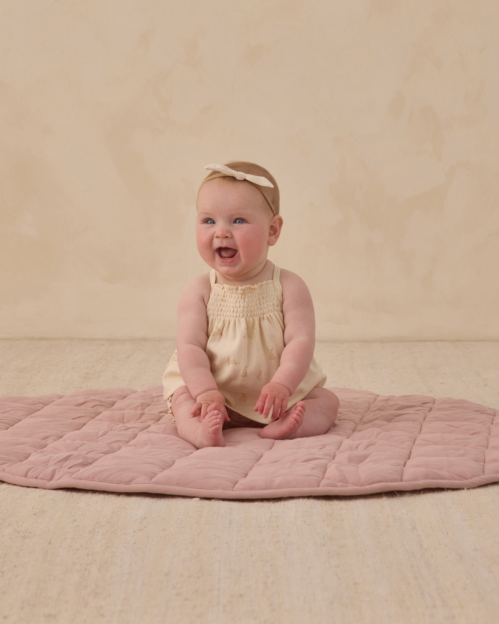 Quincy Mae Smocked Tank + Bloomer Set - Bunnies