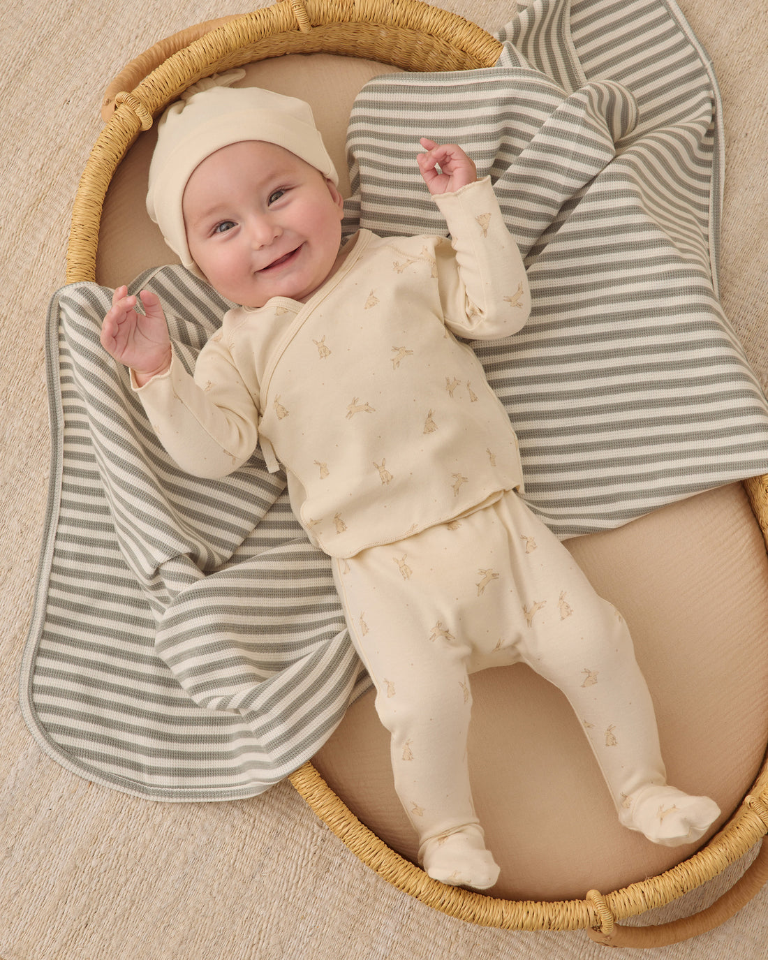 Quincy Mae Knotted Baby Hat - Natural