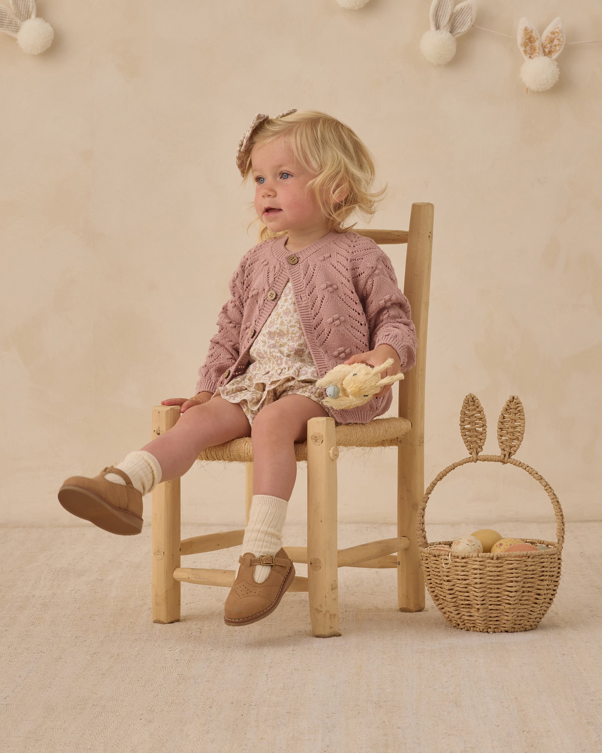 Quincy Mae Ruffled Tulip Top+Bloomer Set - Dahlia