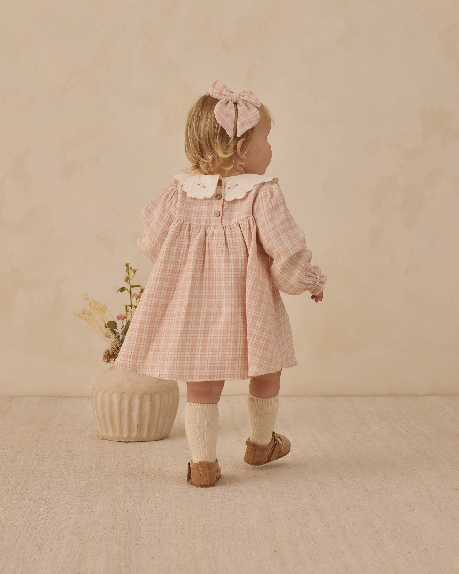Quincy Mae Bow - Pink Plaid