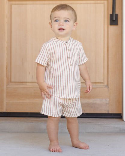 Quincy Mae Jaxson Shirt - Vintage Stripe