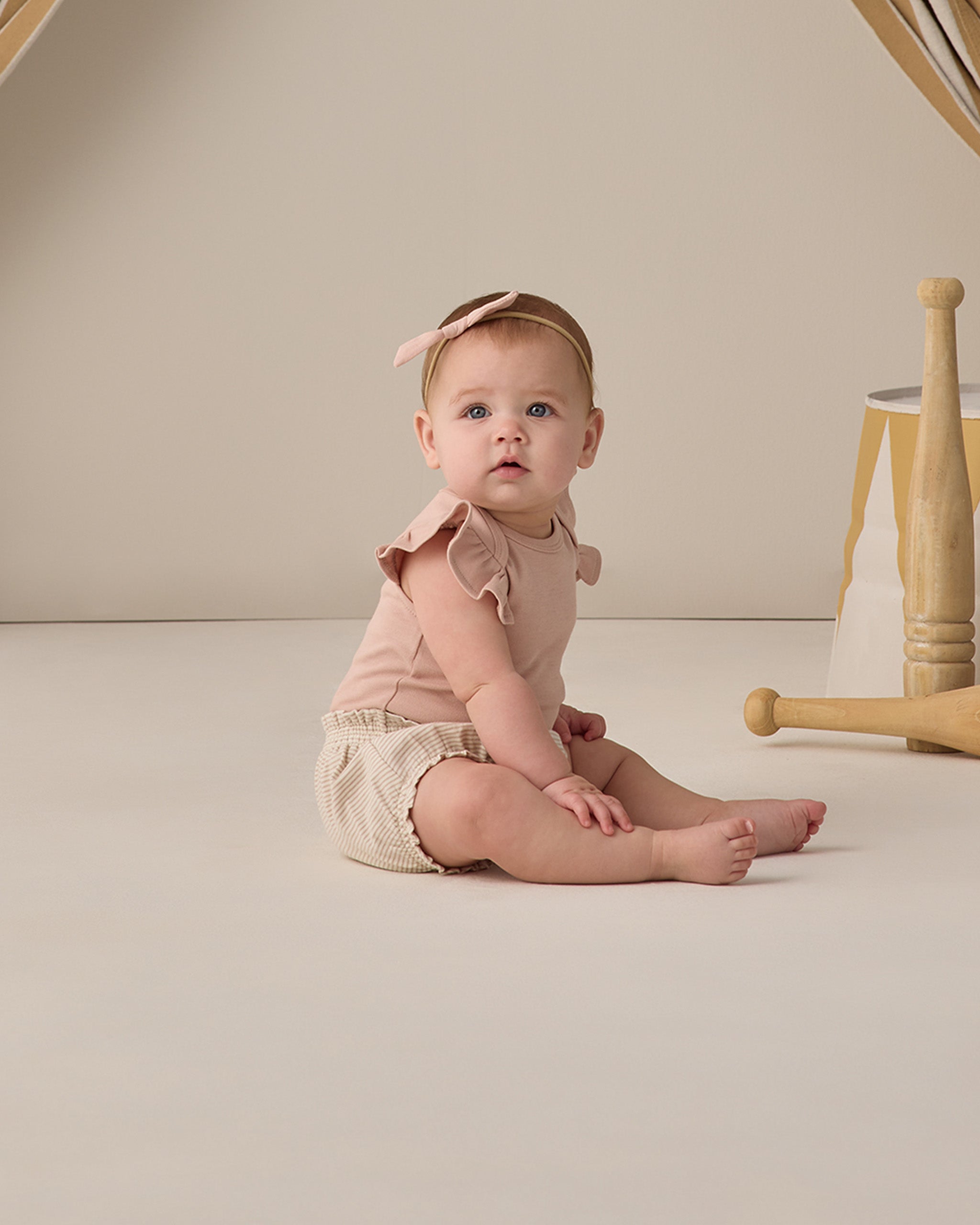 Quincy Mae Little Knot Headband - Blush