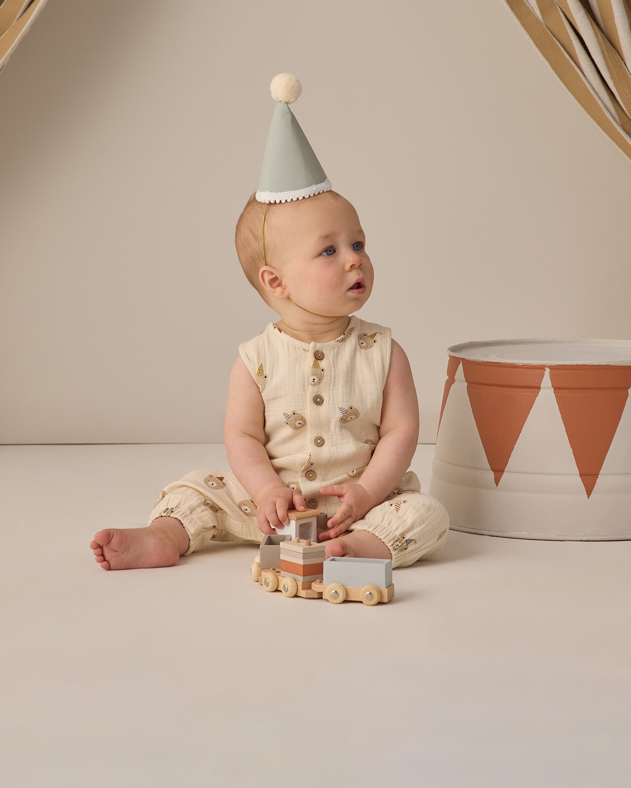 Quincy Mae Woven Jumpsuit - Party Bears