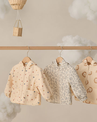 Quincy Mae Rain Coat - Blue Floral