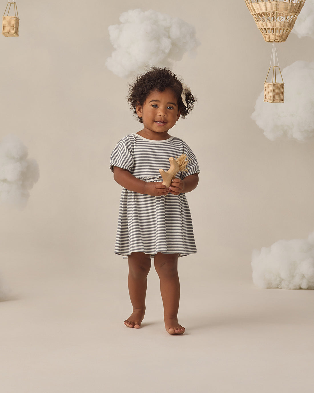 Quincy Mae Annie Dress - Ocean Stripe