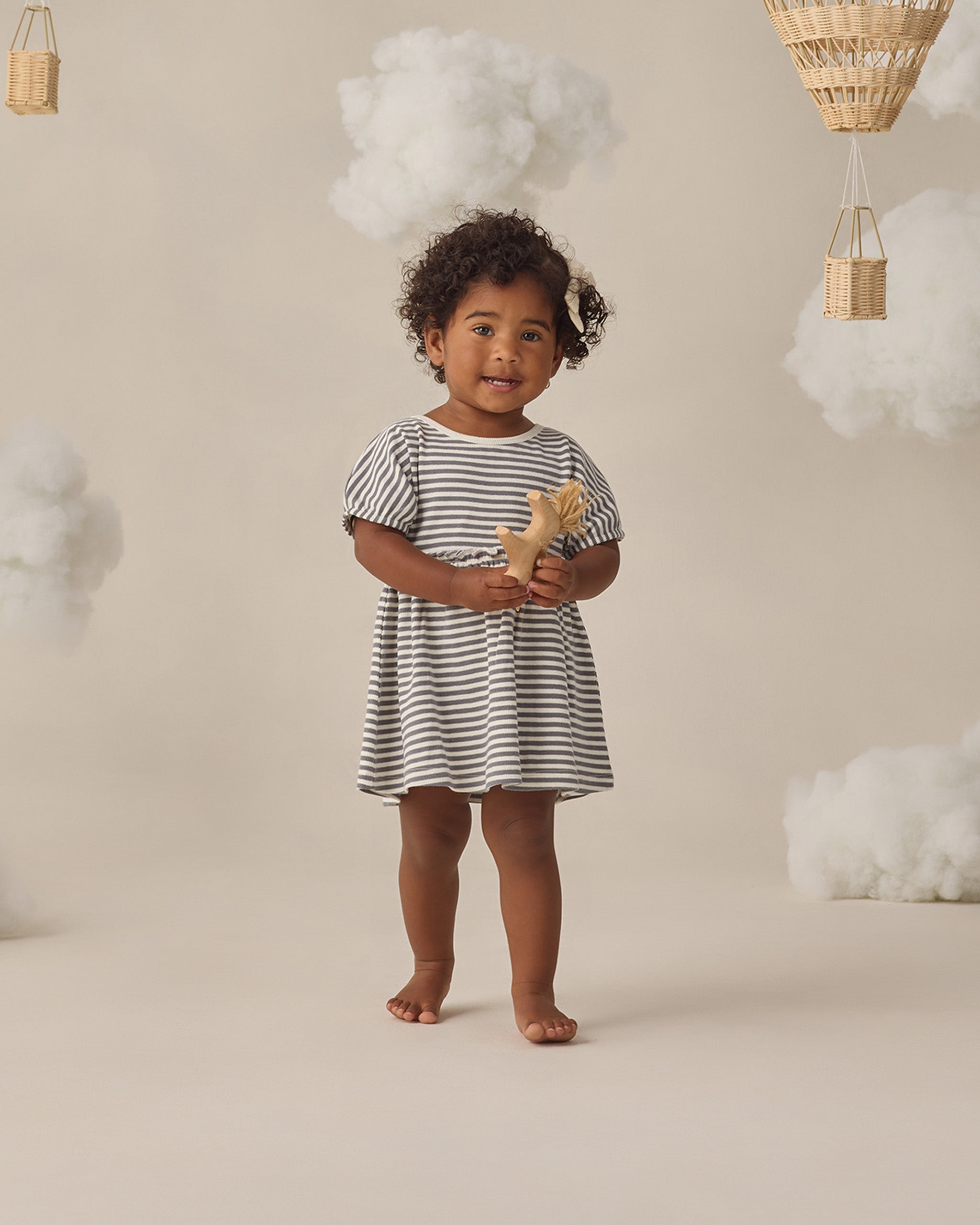 Quincy Mae Annie Dress - Ocean Stripe