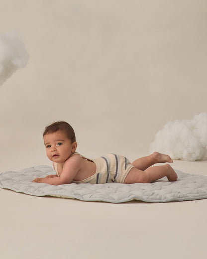 Quincy Mae Tatum Romper - Ocean Stripe