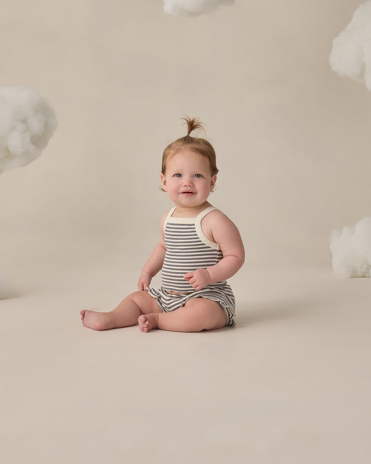 Quincy Mae Evie Tank + Shortie Set - Ocean Stripe
