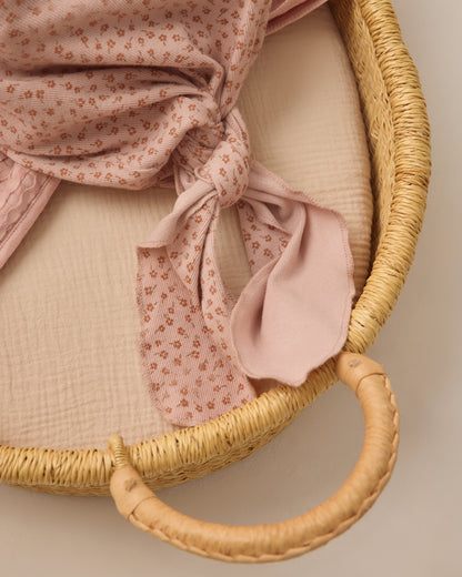 Quincy Mae Knotted Baby Gown + Hat Set - Posy