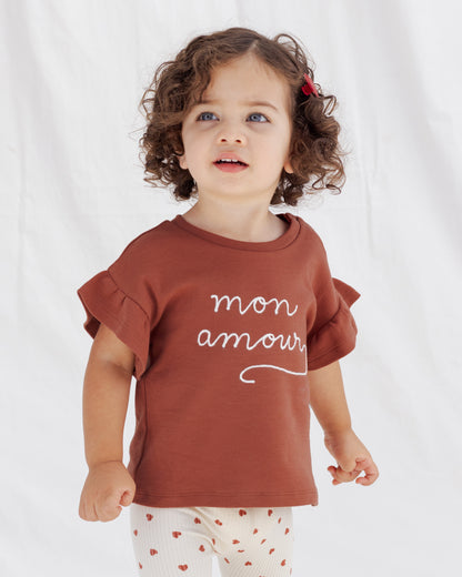 Quincy Mae Flutter Tee - Mon Amour