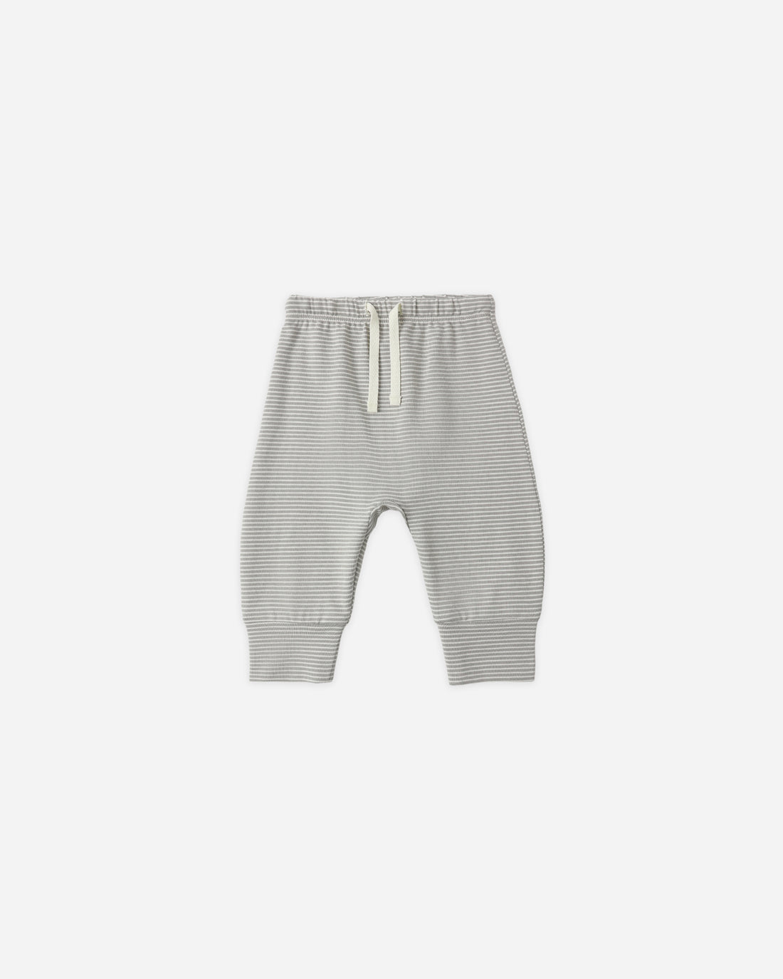 Quincy Mae Drawstring Pant - Sage Micro Stripe