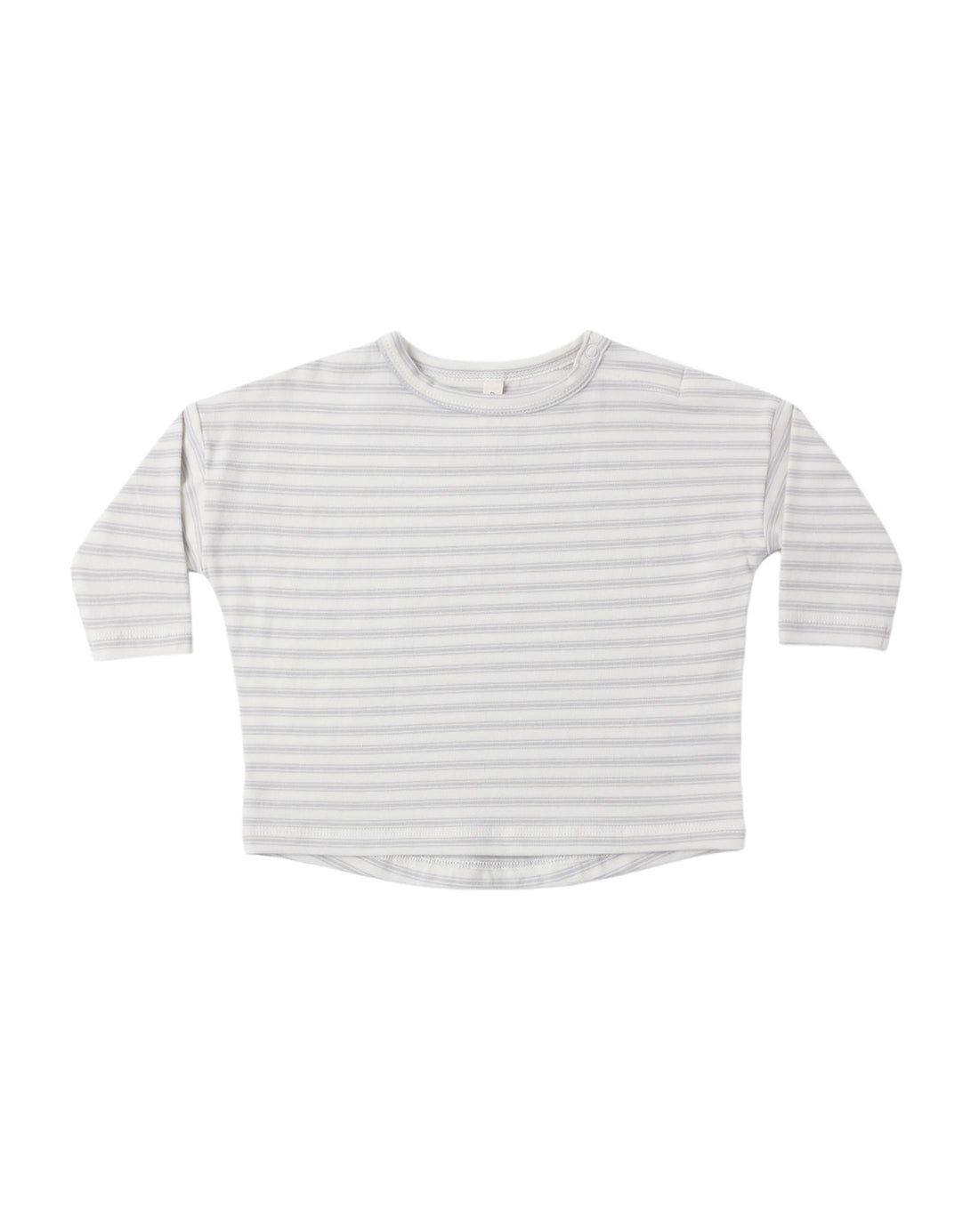 Quincy Mae Long Sleeve Tee - Cloud Stripe