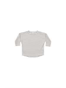 Quincy Mae Long Sleeve Tee - Periwinkle Stripe