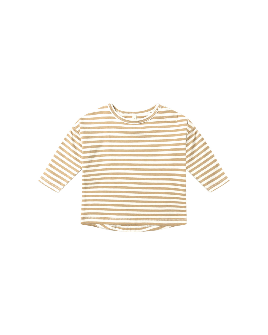 Quincy Mae Long Sleeve Tee - Gold Stripe